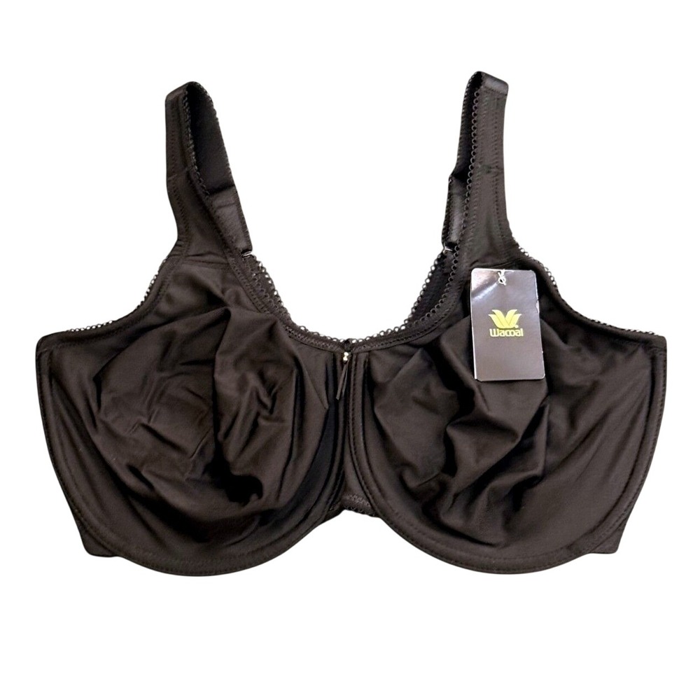 Wacoal 855192 Basic Beauty Full Figure Seamless Underwire Bra Black 38DDD NWT